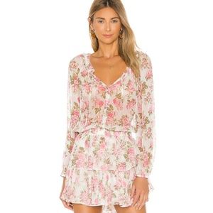 NWT LoveShackFancy Popover Dress Blushing Rose S